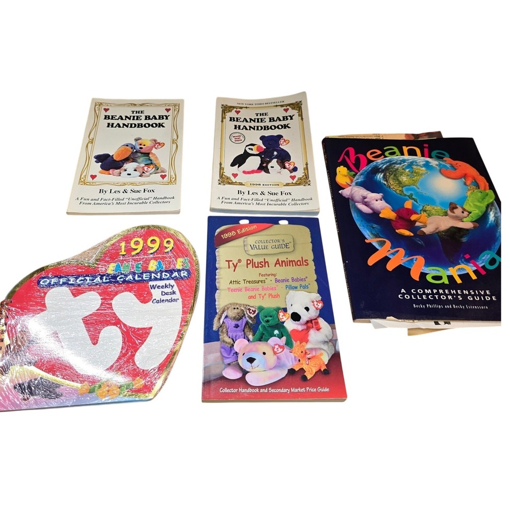 Beanie Baby Collector Lot‎ - 1997, 1998 Handbooks, 1999 calendar Comprehensive